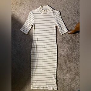 Striped Midi Sleeve Dress
